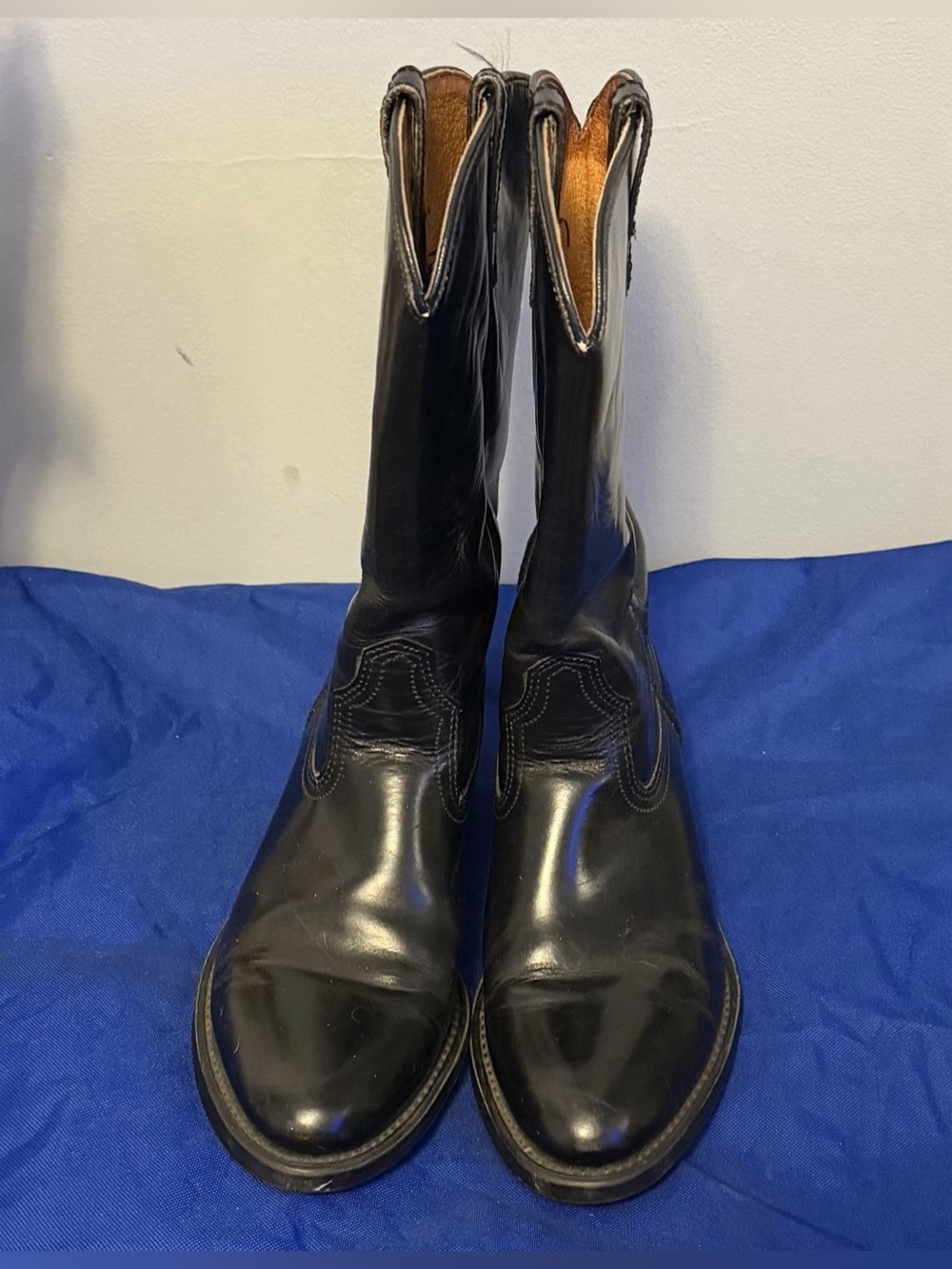 Black 100% Premium quality Leather Western Boots US 10 D